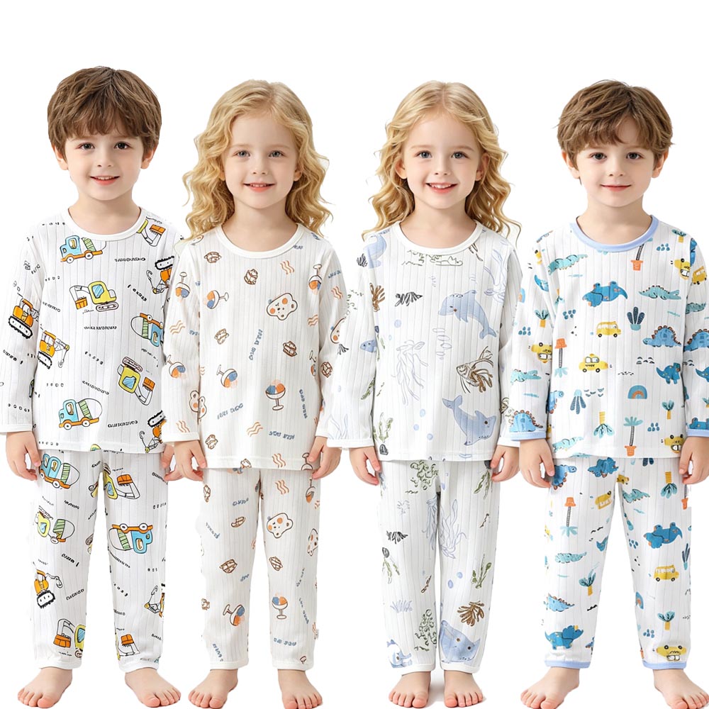 Winter Clothing Toddler - ชุดนอนเด็กทารก ผ้าฝ้าย ชุดนอนเด็กเล็ก แขนยาว ชุดนอนเด็ก ลายการ์ตูน