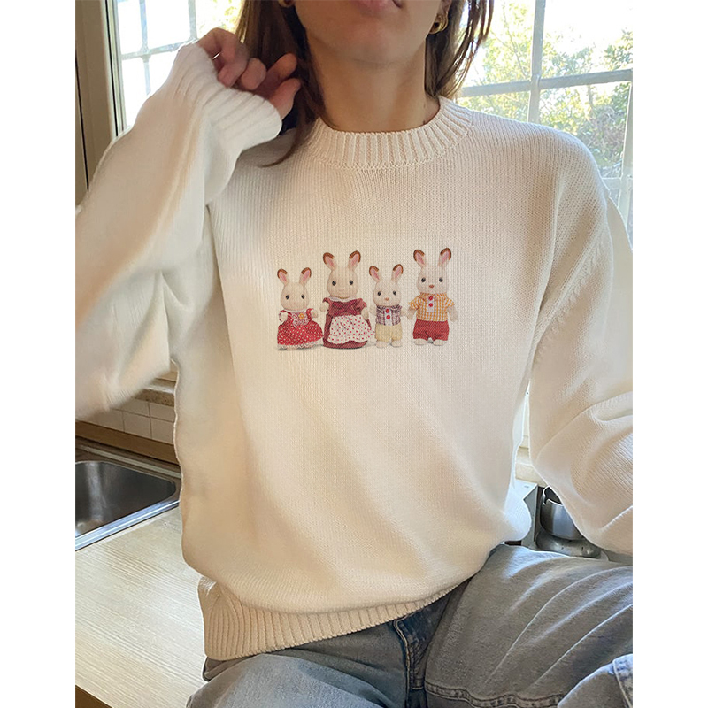 Winter Clothing Patterns - เสื้อสเวตเตอร์แบบสวมหัวแนวสตรีทสไตล์โกธิคน่ารักใหม่สำหรับฤดูใบไม้ผลิเสื้อกันหนาวแบบถักแบบสวมหัวแนวย้อนยุค Y2K ของผู้ชายผู้หญิงสไตล์ฮาราจูกุพังก์