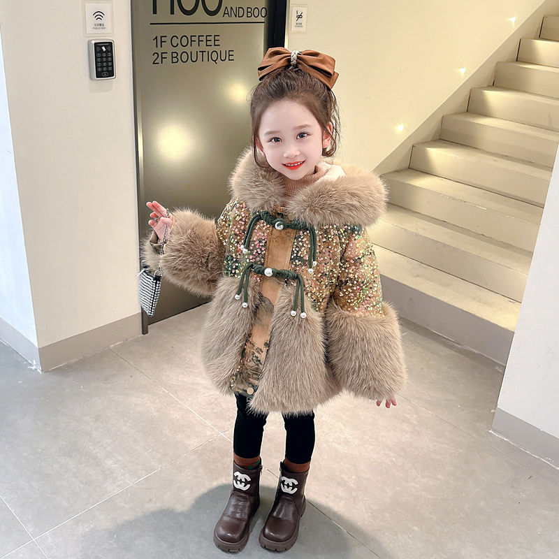 Winter Clothing Toddler - ฤดูหนาว WARM แจ็คเก็ตใหม่ปีผ้าฝ้ายเสื้อน่ารักสาวแจ็คเก็ตเด็ก Plus กํามะหยี่หนาเด็ก Hooded