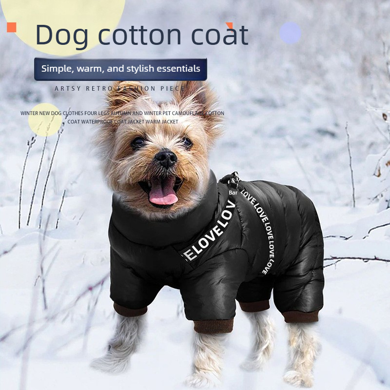Winter Clothing For Dogs - เสื้อผ้าสุนัข เสื้อกันหนาวสุนัขสำหรับฤดูหนาว เสื้อสเวตเตอร์ผ้าฟลีซหนา เสื้อโค้ทสุนัขผ้าฝ้ายสี่ขา ทนทาน สวมใส่สบาย