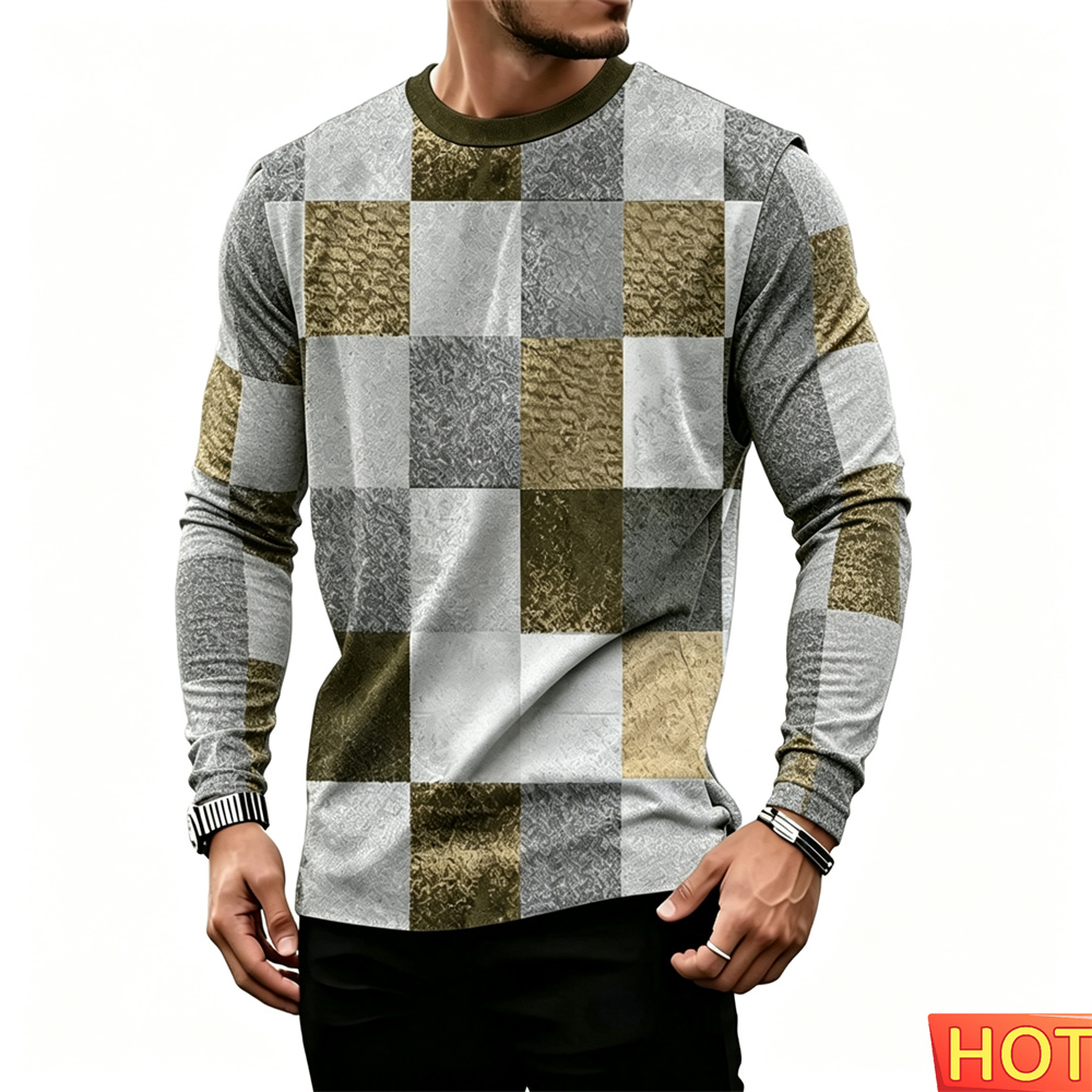 Winter Sun Clothing - เสื้อยืดแขนยาวผู้ชายลายเรโทรสไตล์ฤดูใบไม้ร่วง-ฤดูหนาว เสื้อยืดผ้าฝ้ายลำลองคุณภาพสูง เสื้อยืดแฟชั่นผู้ชาย เสื้อผ้าผู้ชายสไตล์ y2k