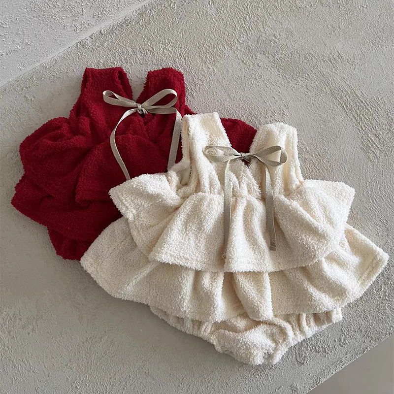 Winter Clothing Toddler - 2025ฤดูหนาวเด็กทารกใหม่แขนกุดขนแกะบอดี้สูททารกแรกเกิดWarm Jumpsuitเด็กวัยหัดเดินคริสต์มาสปาร์ตี้เสื้อผ้า0-24M
