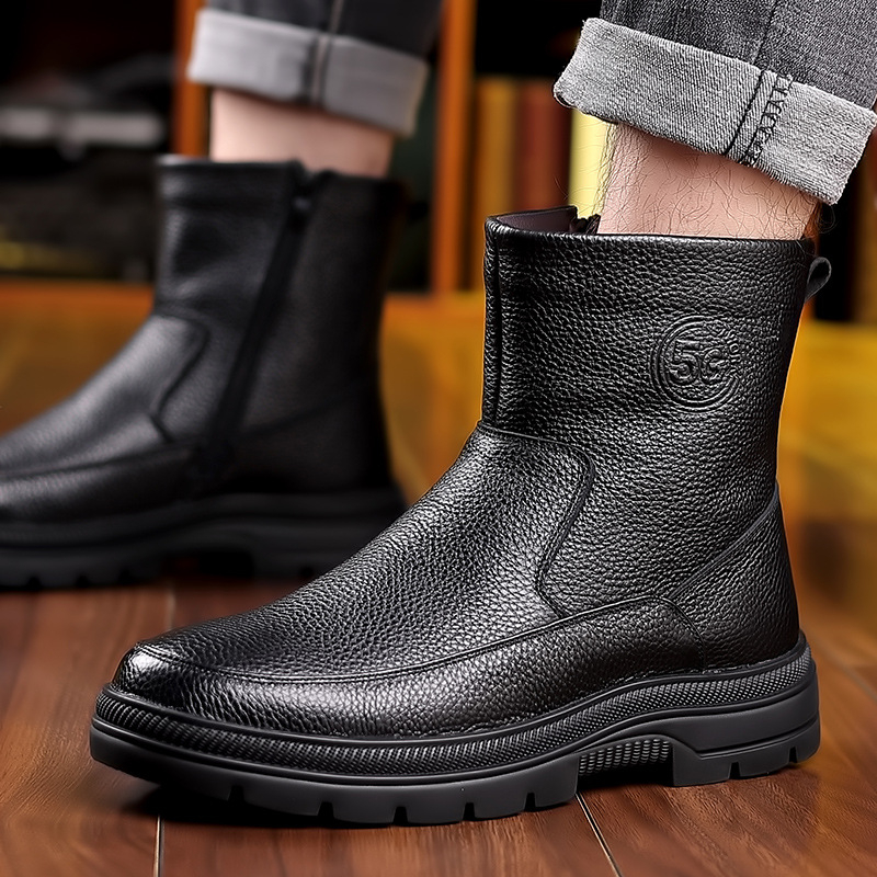 รองเท้าบูทหุ้มข้อสูงหนังแท้บุข - Snow Boot Fur Lined บทวิจารณ์และราคา