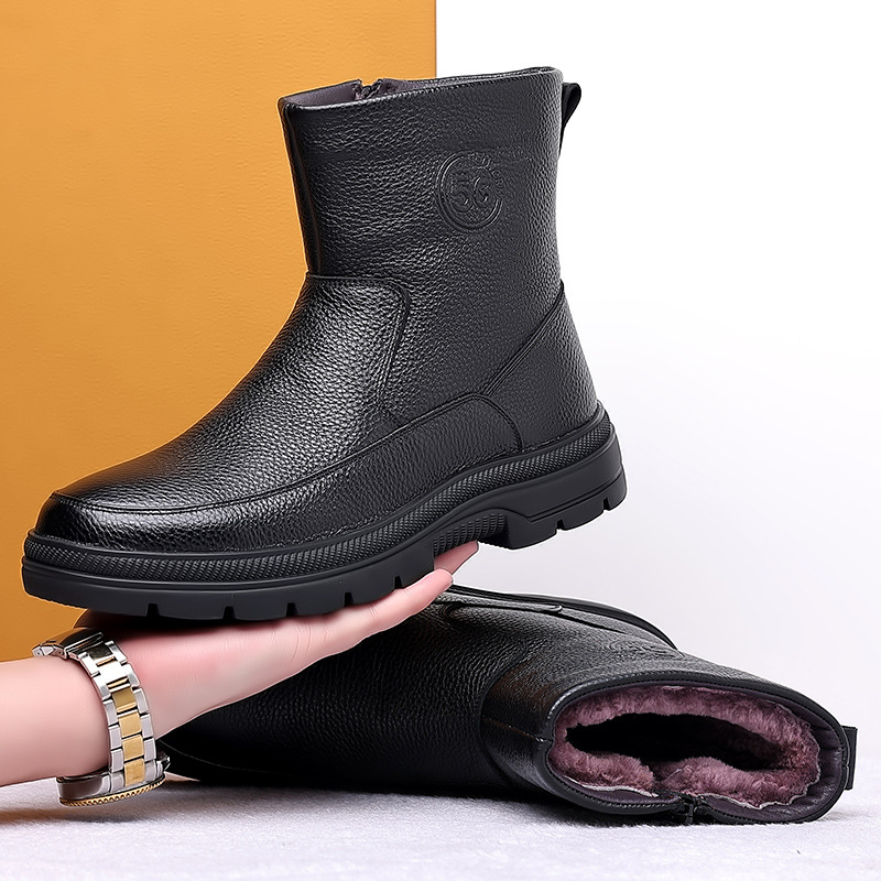 รองเท้าบูทหุ้มข้อสูงหนังแท้บุข - Snow Boot Fur Lined บทวิจารณ์และราคา