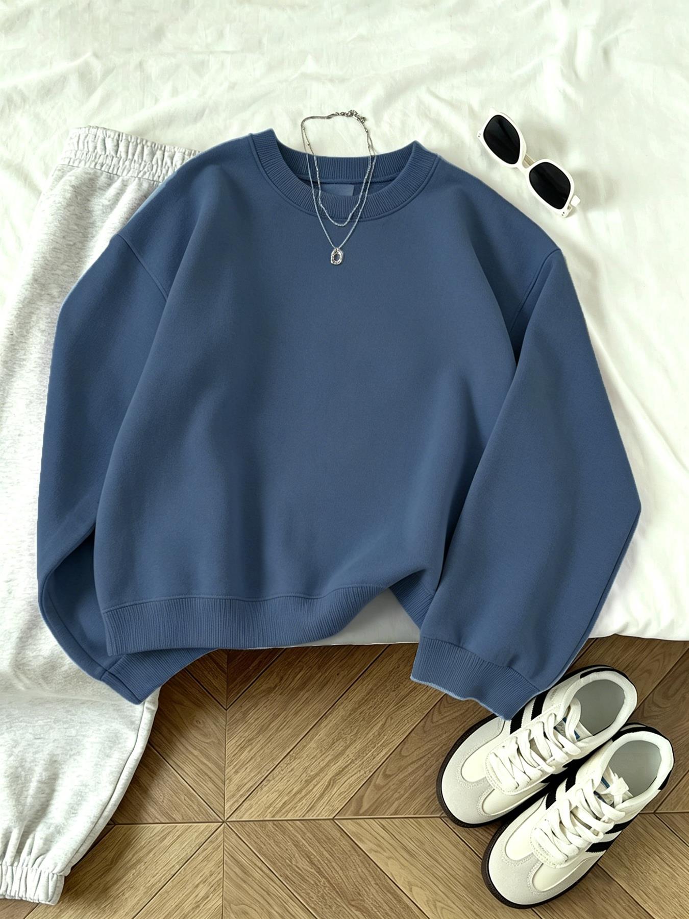 เสื้อสเวตเชิ้ตคอกลมลำลองสำหรับ - Winter Clothing On Sale Women'S บทวิจารณ์และราคา