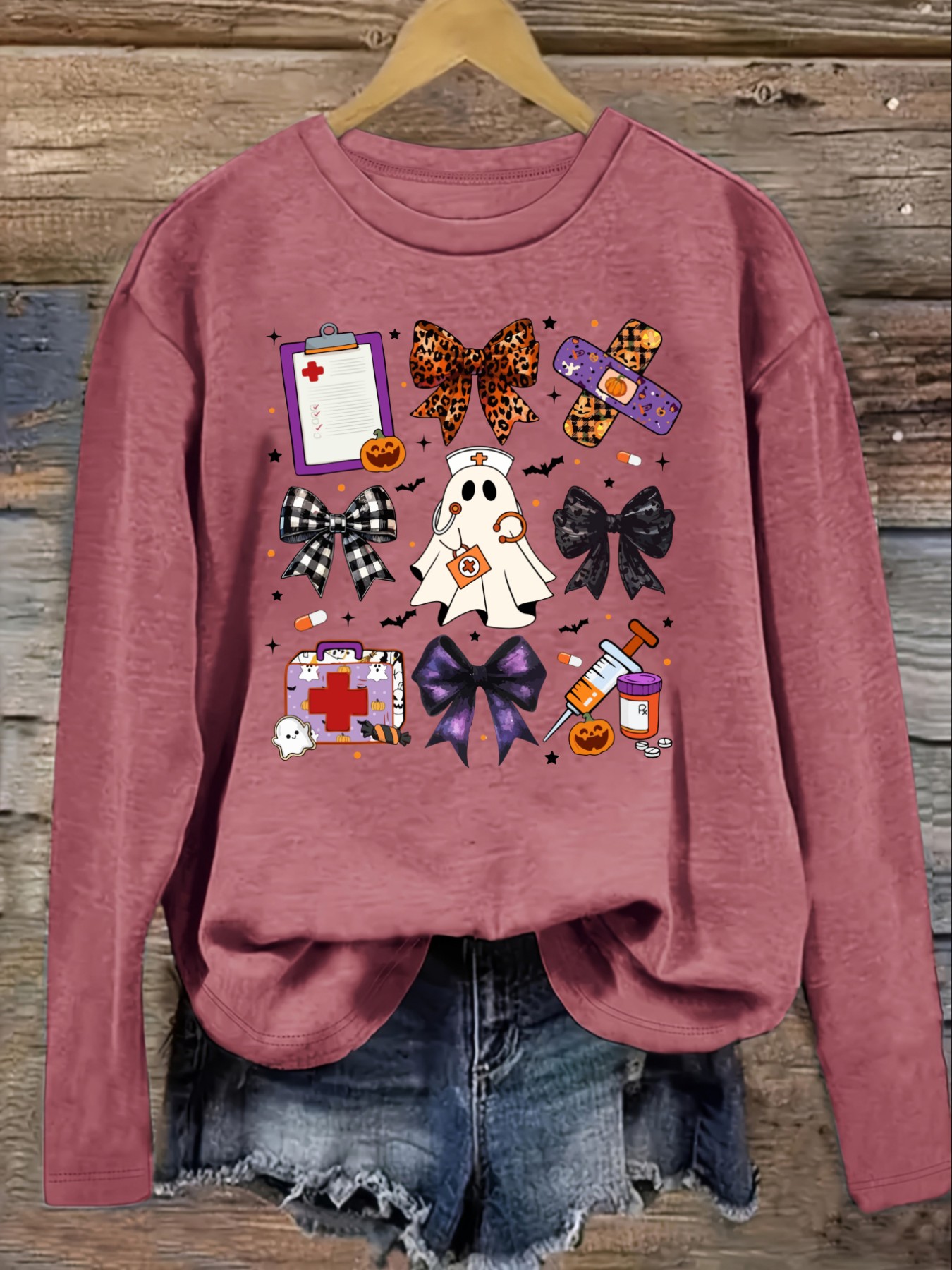 เสื้อยืดแขนยาวคอกลมลำลองสำหรับ - Winter Clothing Design บทวิจารณ์และราคา
