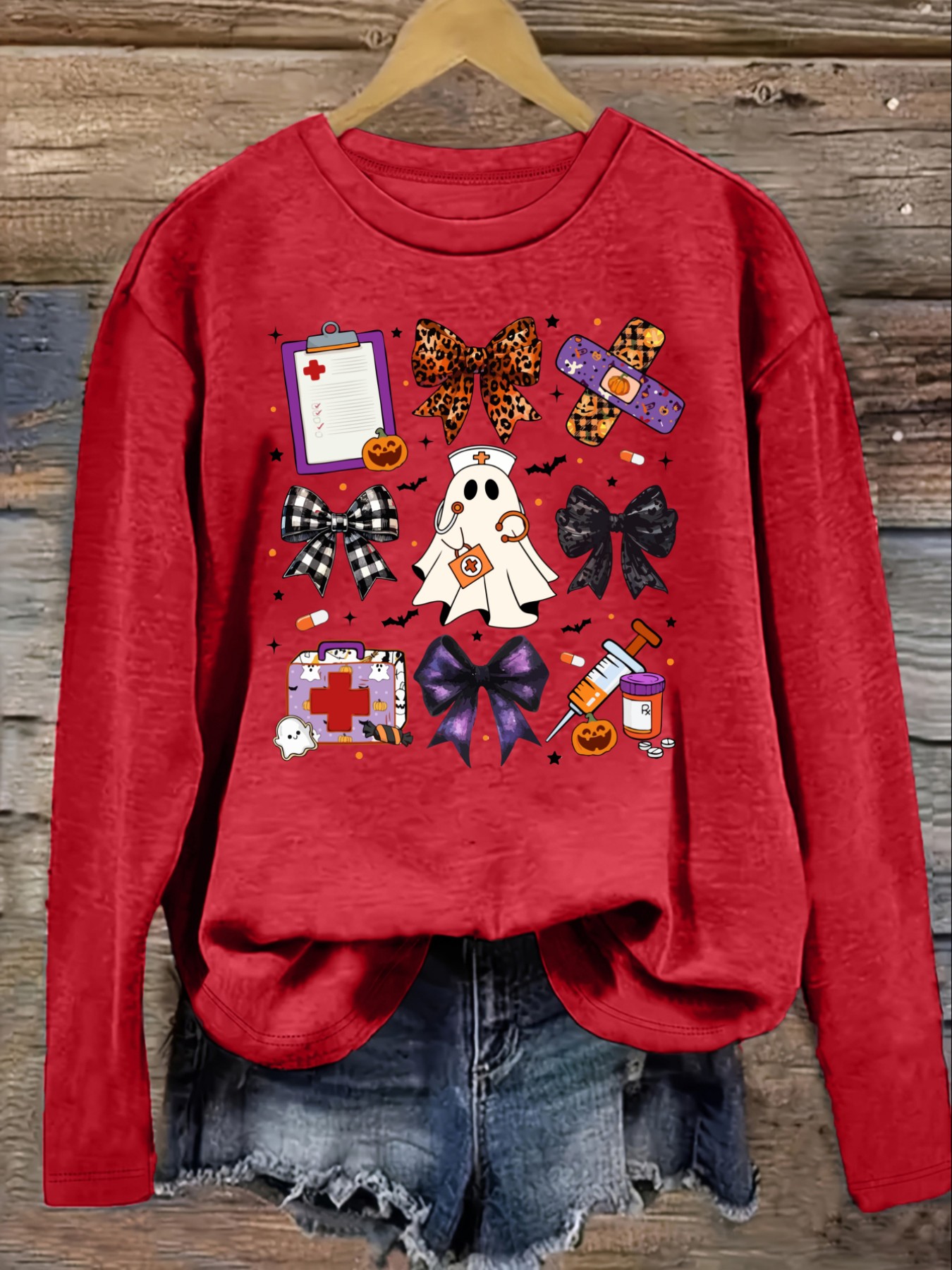 เสื้อยืดแขนยาวคอกลมลำลองสำหรับ - Winter Clothing Design บทวิจารณ์และราคา