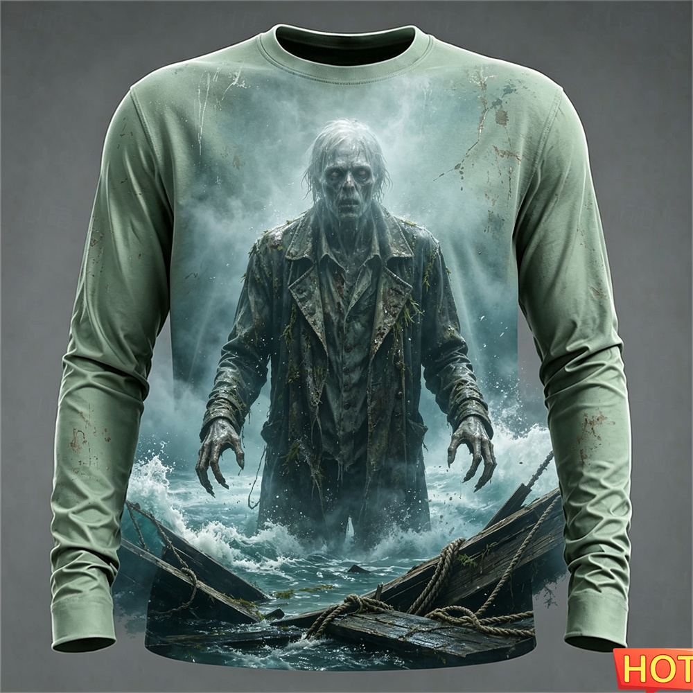 เสื้อยืดซอมบี้ฮาโลวีน เสื้อแขน - Winter Sun Clothing บทวิจารณ์และราคา