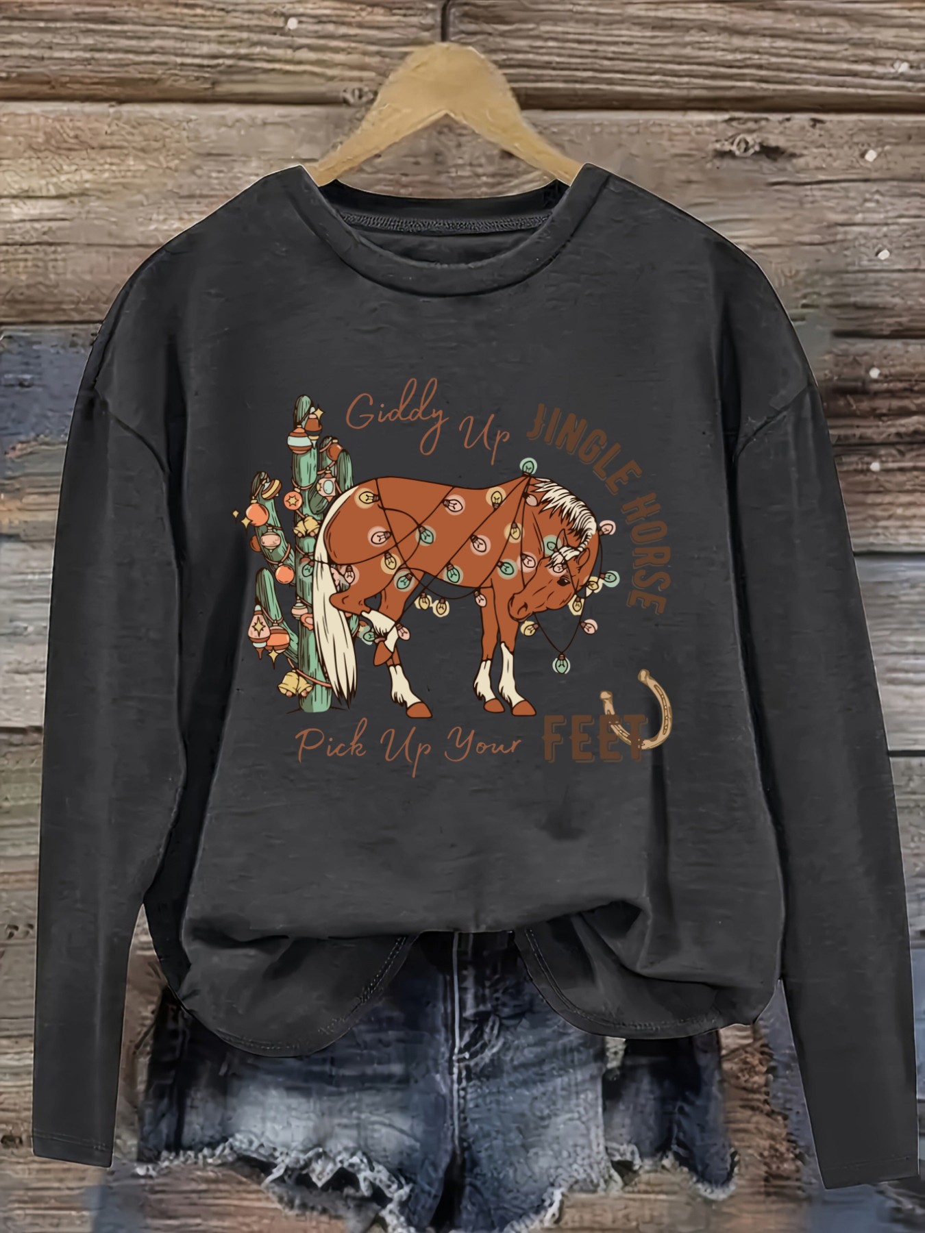 เสื้อยืดแขนยาวคอกลมลำลองสำหรับ - Winter Clothing Design บทวิจารณ์และราคา