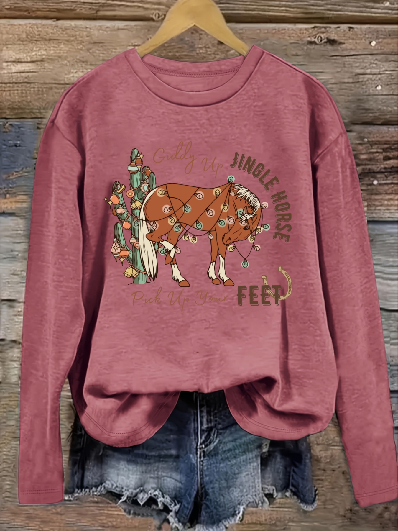 เสื้อยืดแขนยาวคอกลมลำลองสำหรับ - Winter Clothing Design บทวิจารณ์และราคา