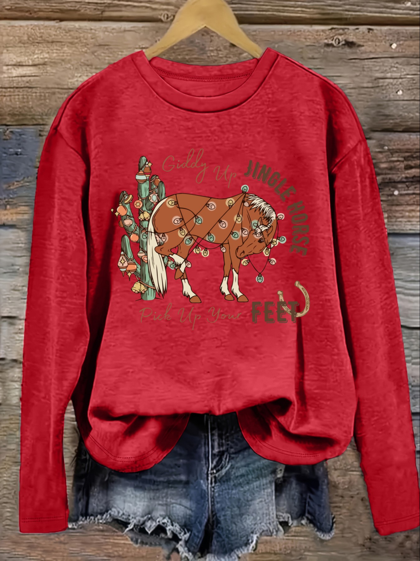 เสื้อยืดแขนยาวคอกลมลำลองสำหรับ - Winter Clothing Design บทวิจารณ์และราคา