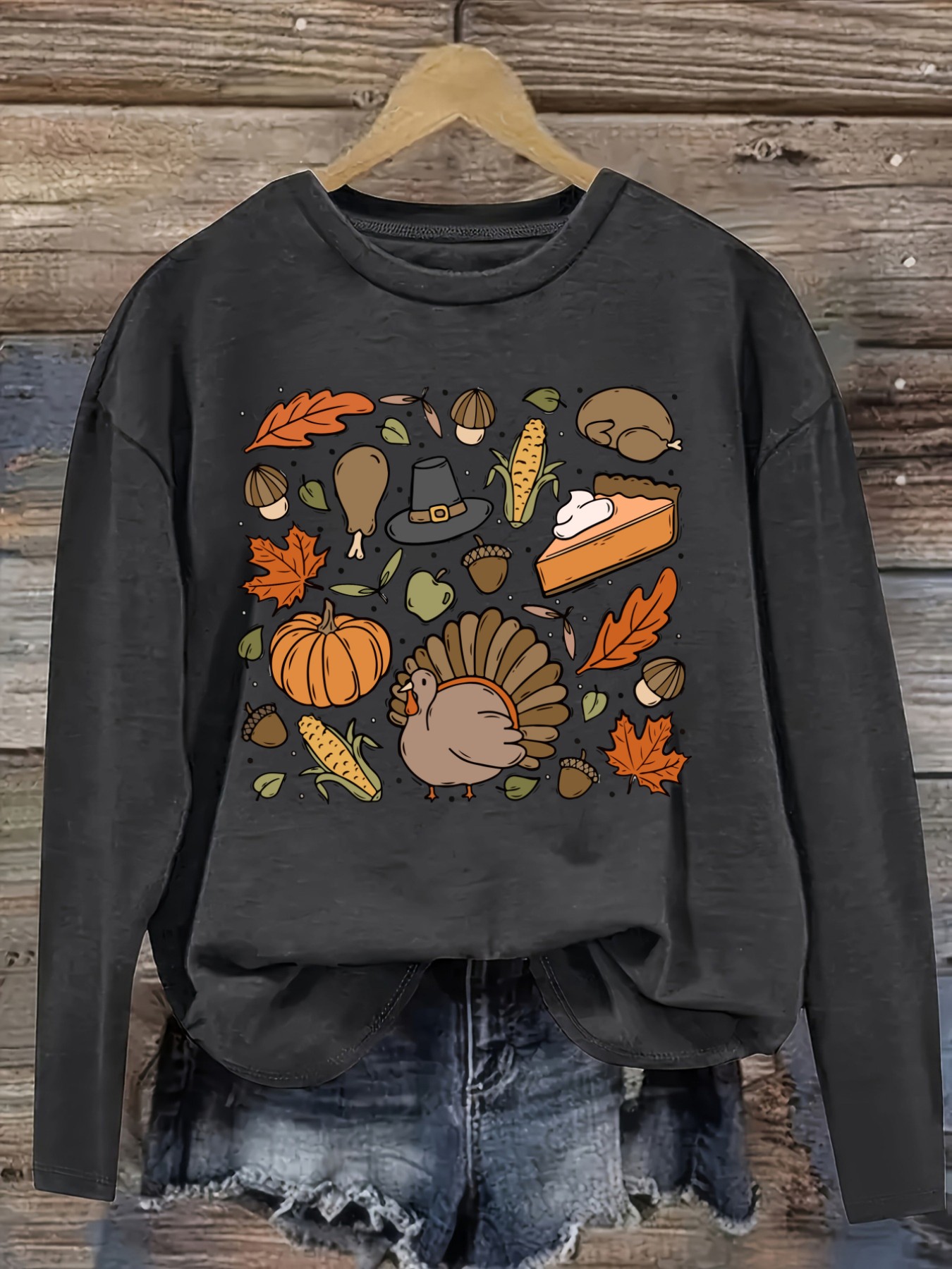 เสื้อยืดแขนยาวคอกลมลำลองสำหรับ - Winter Clothing Patterns บทวิจารณ์และราคา