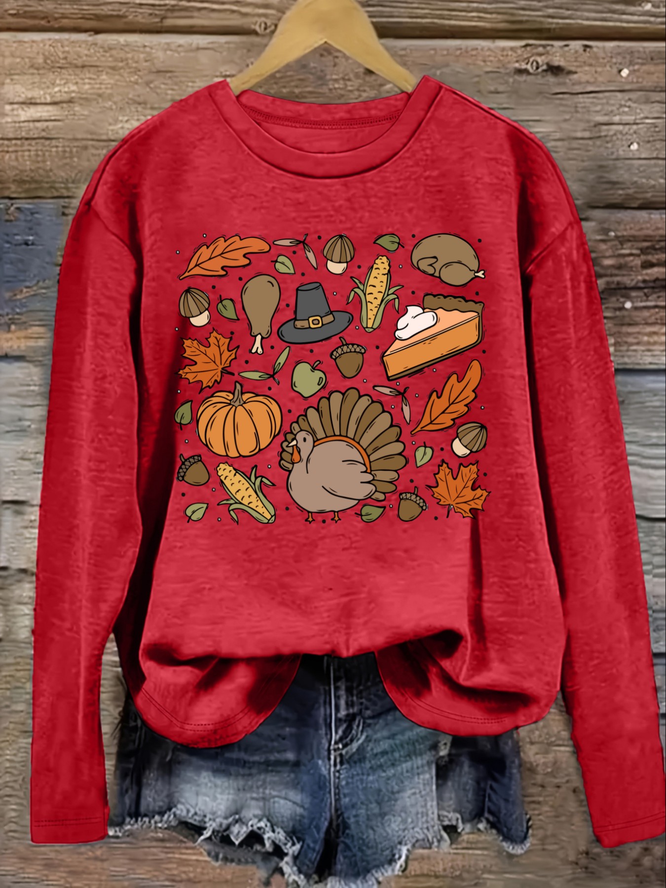 เสื้อยืดแขนยาวคอกลมลำลองสำหรับ - Winter Clothing Patterns บทวิจารณ์และราคา