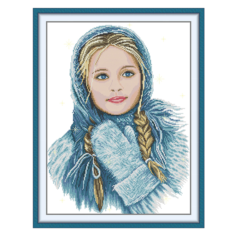 ชุดปักครอสสติชลายสาวฤดูหนาว DI - Winter Clothing Pinterest บทวิจารณ์และราคา