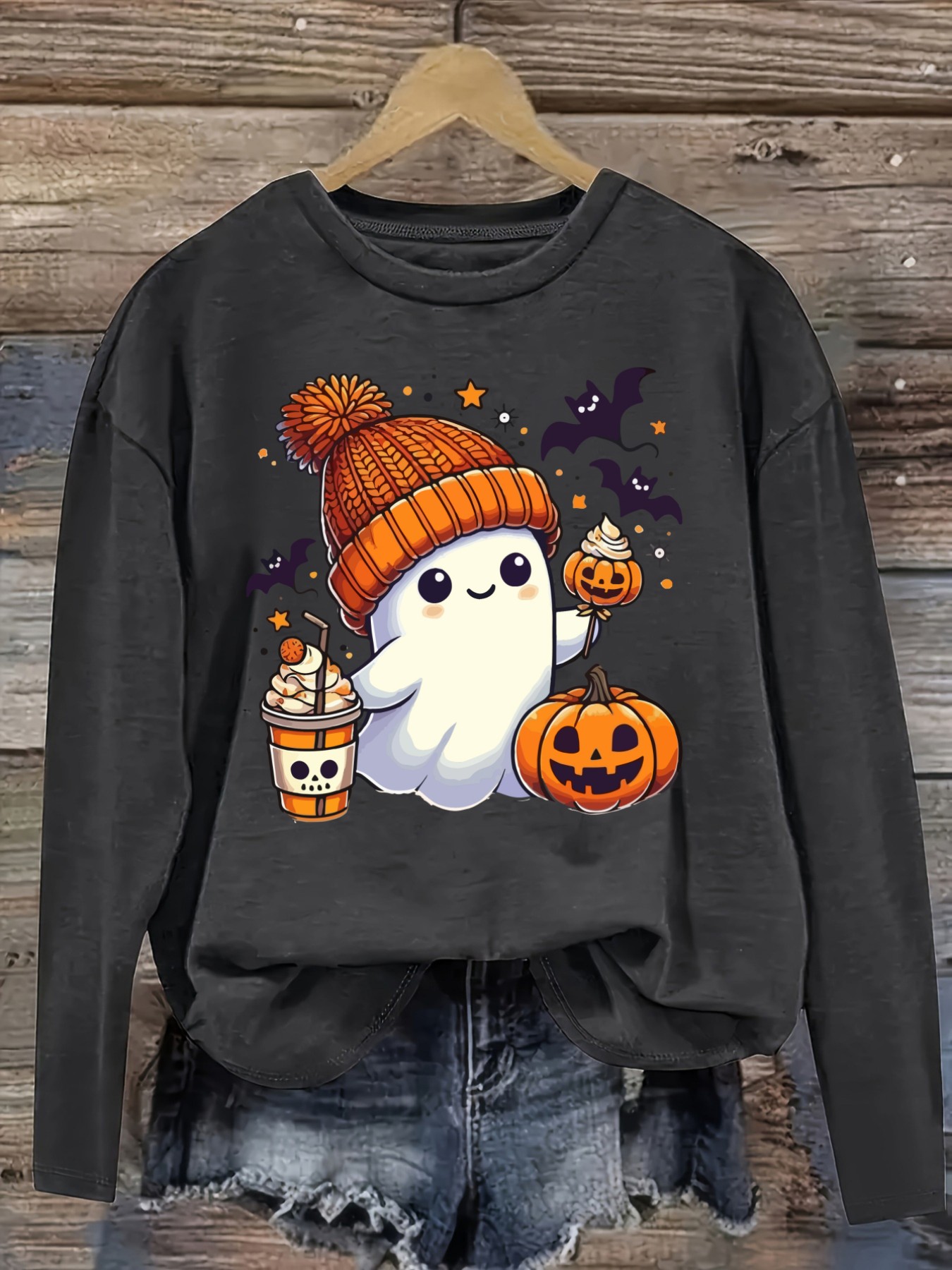 เสื้อยืดแขนยาวคอกลมลำลองสำหรับ - Winter Clothing Design บทวิจารณ์และราคา