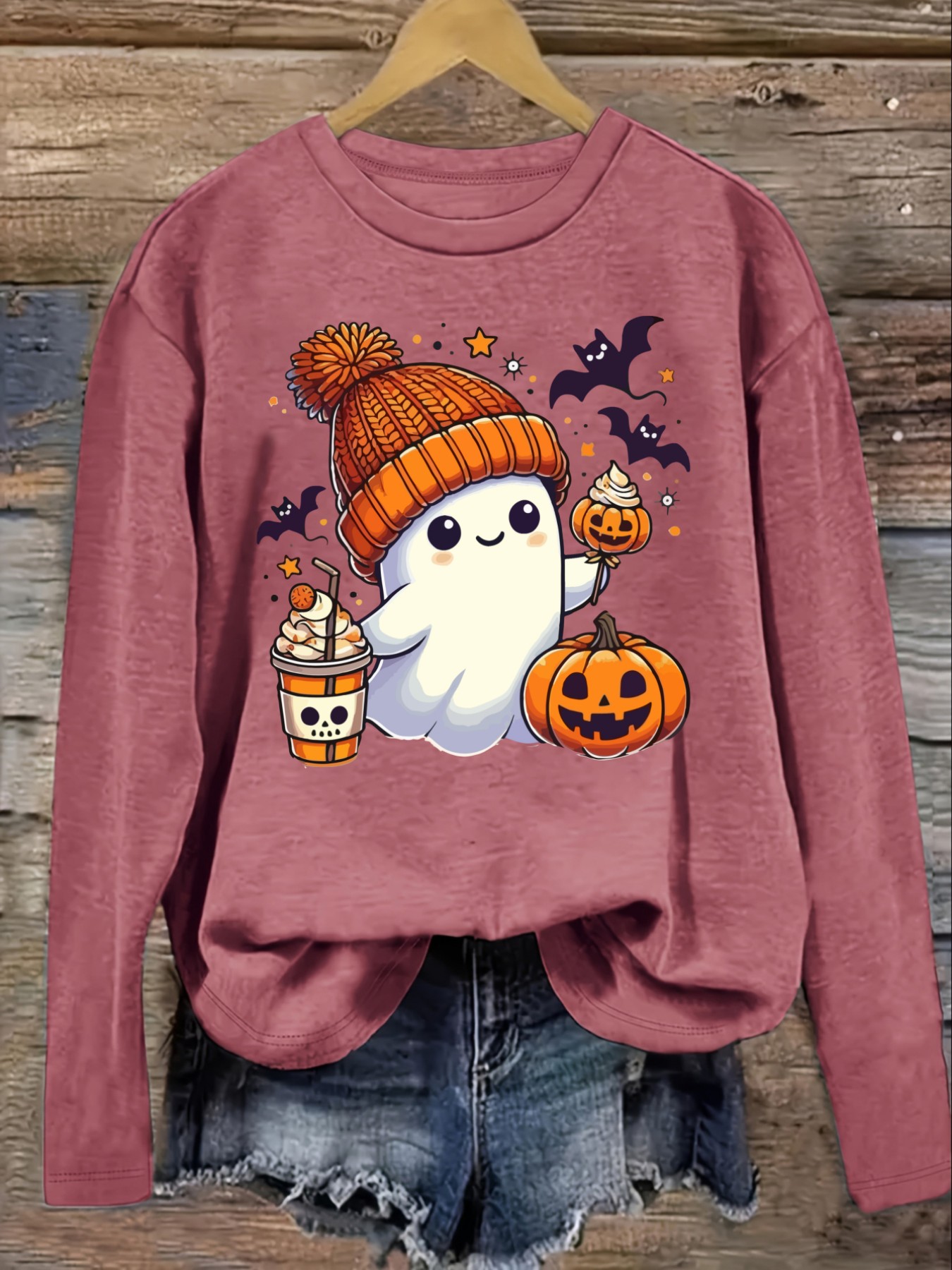 เสื้อยืดแขนยาวคอกลมลำลองสำหรับ - Winter Clothing Design บทวิจารณ์และราคา