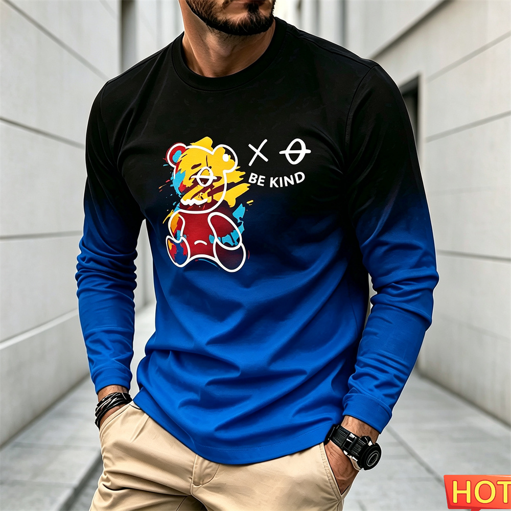 เสื้อยืดแขนยาวลำลองสำหรับผู้ชา - Winter Sun Clothing บทวิจารณ์และราคา