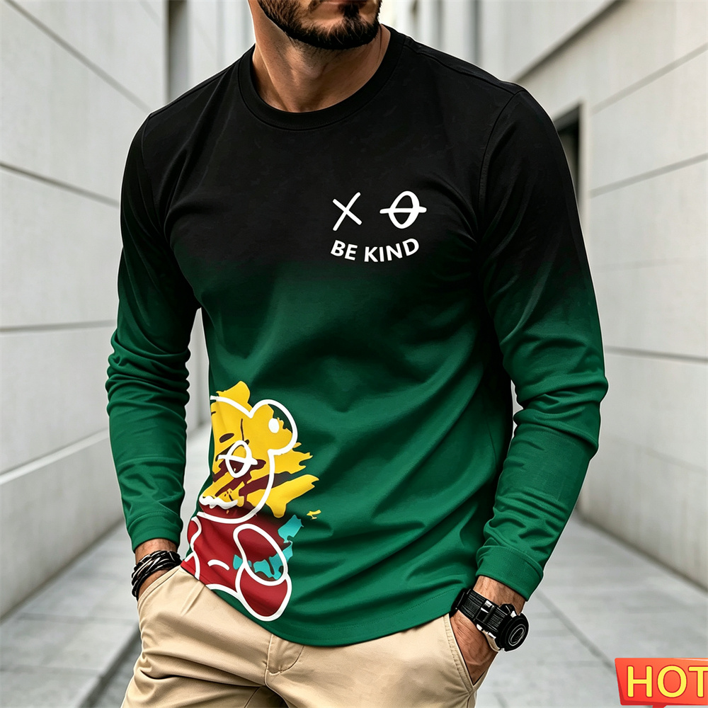 เสื้อยืดแขนยาวลำลองสำหรับผู้ชา - Winter Sun Clothing บทวิจารณ์และราคา