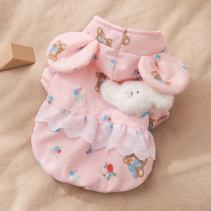 เสื้อผ้าสุนัขลายดอกกุหลาบฤดูหน - Winter Clothing Patterns บทวิจารณ์และราคา