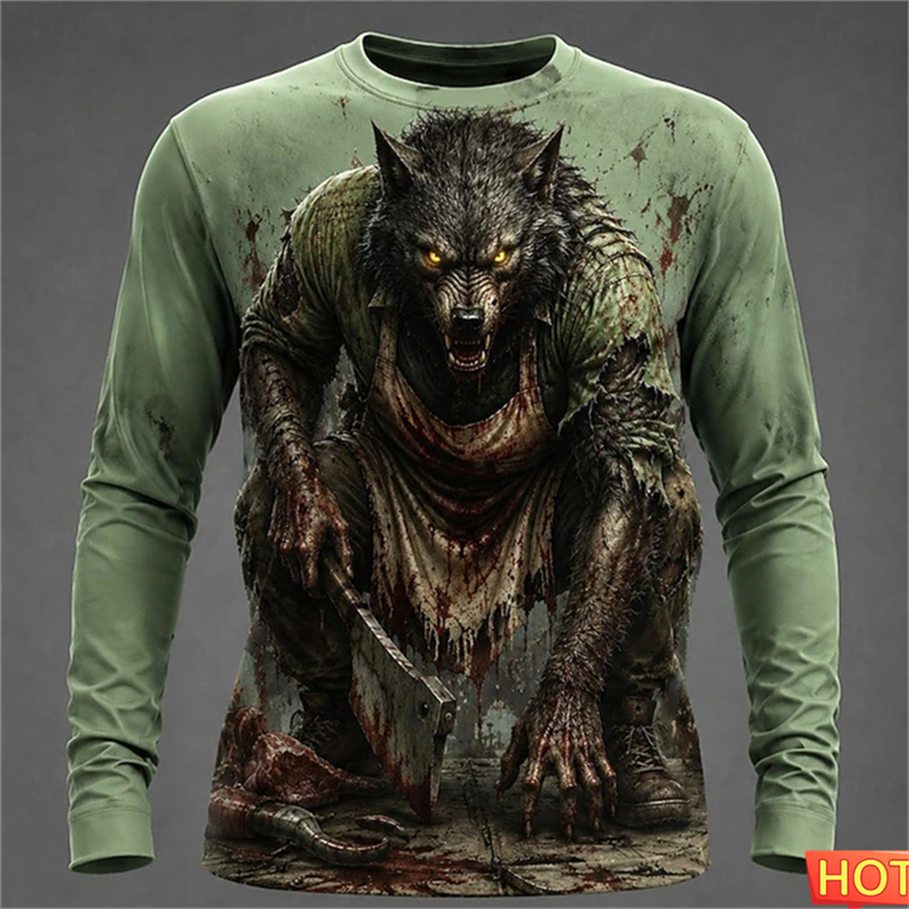 เสื้อยืดลายหมาป่าเปื้อนเลือดสำ - Winter Sun Clothing บทวิจารณ์และราคา