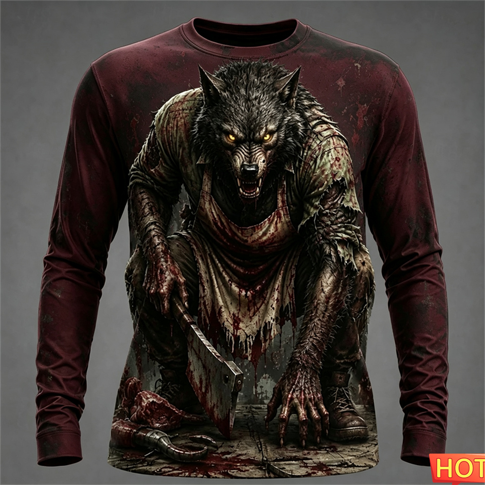 เสื้อยืดลายหมาป่าเปื้อนเลือดสำ - Winter Sun Clothing บทวิจารณ์และราคา