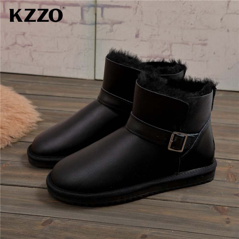 KZZO 2025 ใหม่ผู้ชายสบายๆหนังS - Snow Boot Fur Lined บทวิจารณ์และราคา