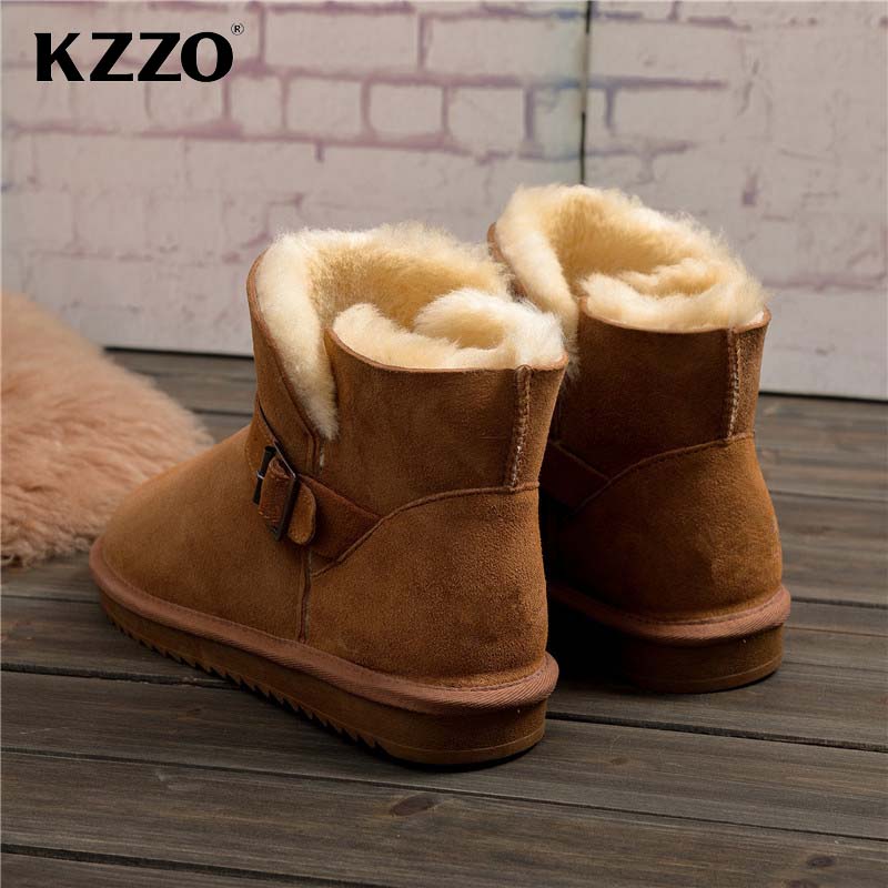 KZZO 2025 ใหม่ผู้ชายสบายๆหนังS - Snow Boot Fur Lined บทวิจารณ์และราคา
