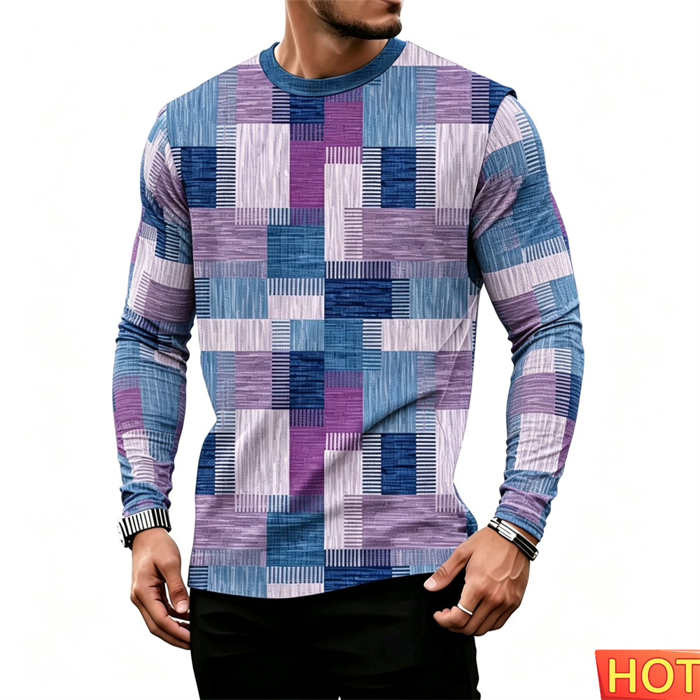 เสื้อยืดแขนยาวผู้ชายลายเรโทรสไ - Winter Sun Clothing บทวิจารณ์และราคา
