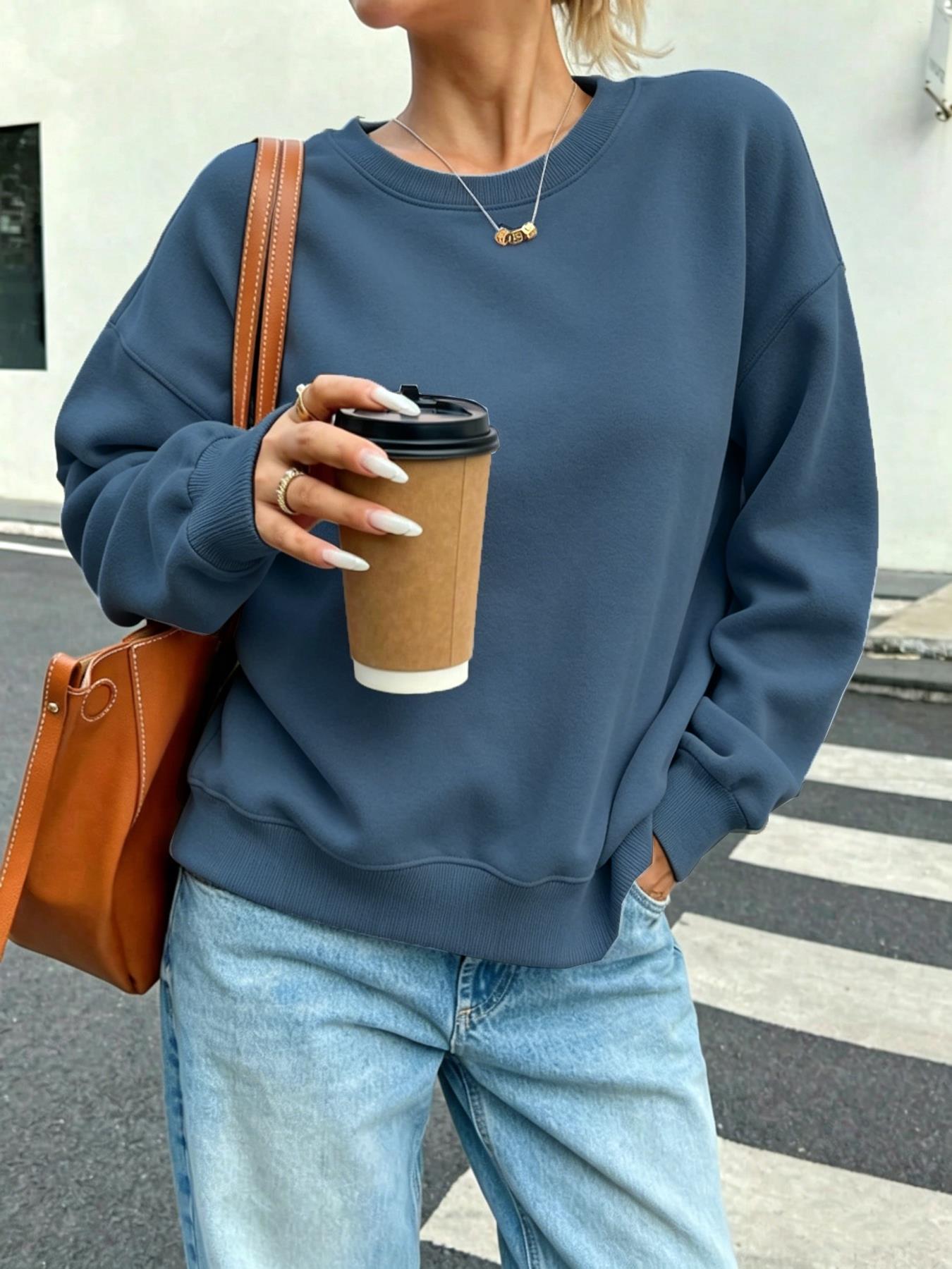 เสื้อสเวตเชิ้ตลำลองผู้หญิง คอก - Winter Clothing On Sale Women'S บทวิจารณ์และราคา