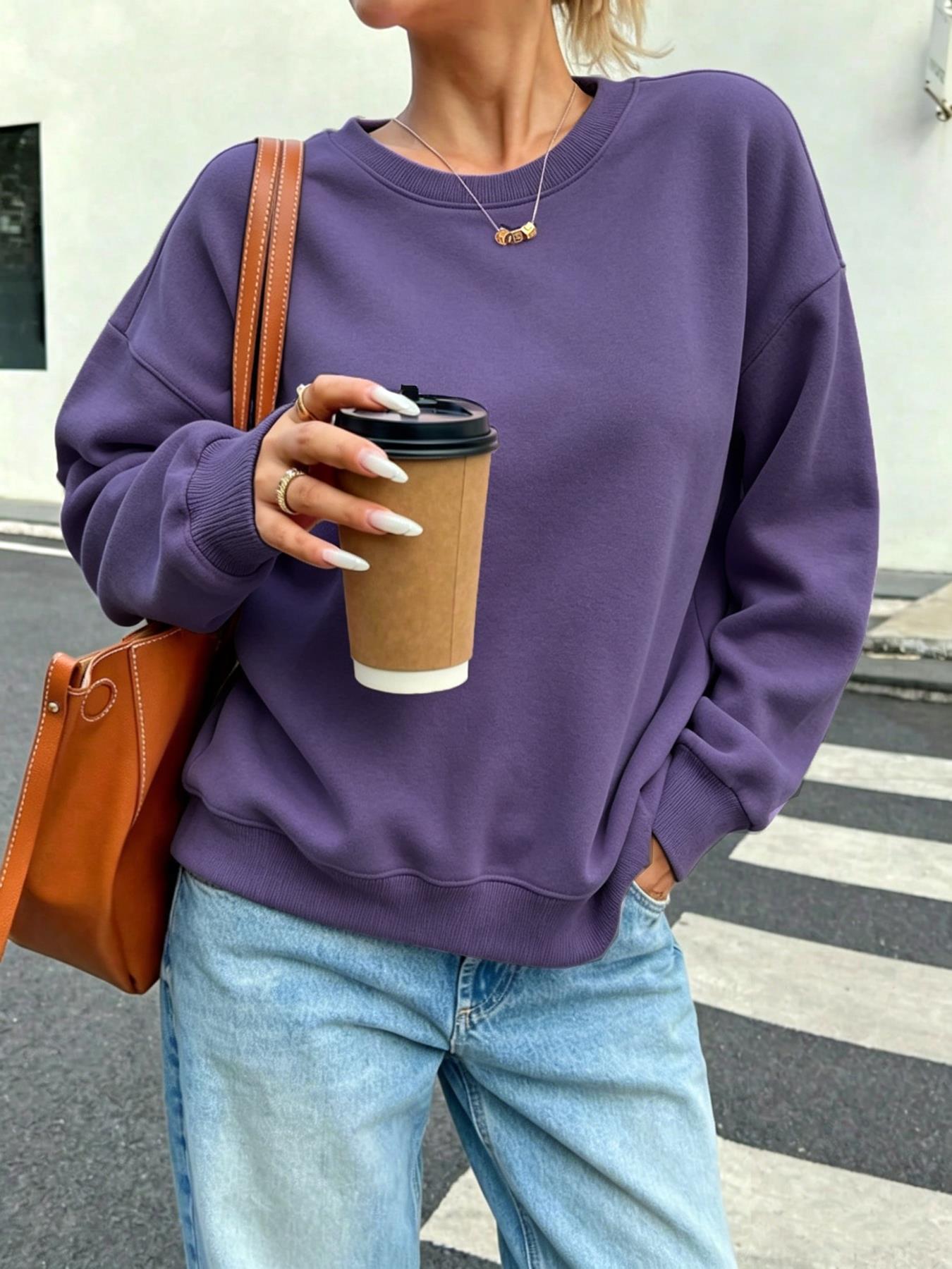 เสื้อสเวตเชิ้ตลำลองผู้หญิง คอก - Winter Clothing On Sale Women'S บทวิจารณ์และราคา