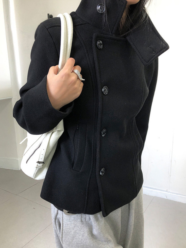 เสื้อโค้ทคอตั้งแบบกระดุมเดี่ยว - Winter Clothing Design บทวิจารณ์และราคา