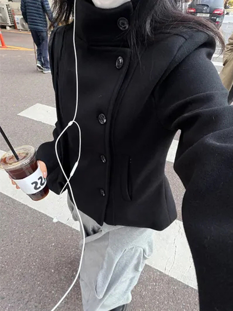 เสื้อโค้ทคอตั้งแบบกระดุมเดี่ยว - Winter Clothing Design บทวิจารณ์และราคา