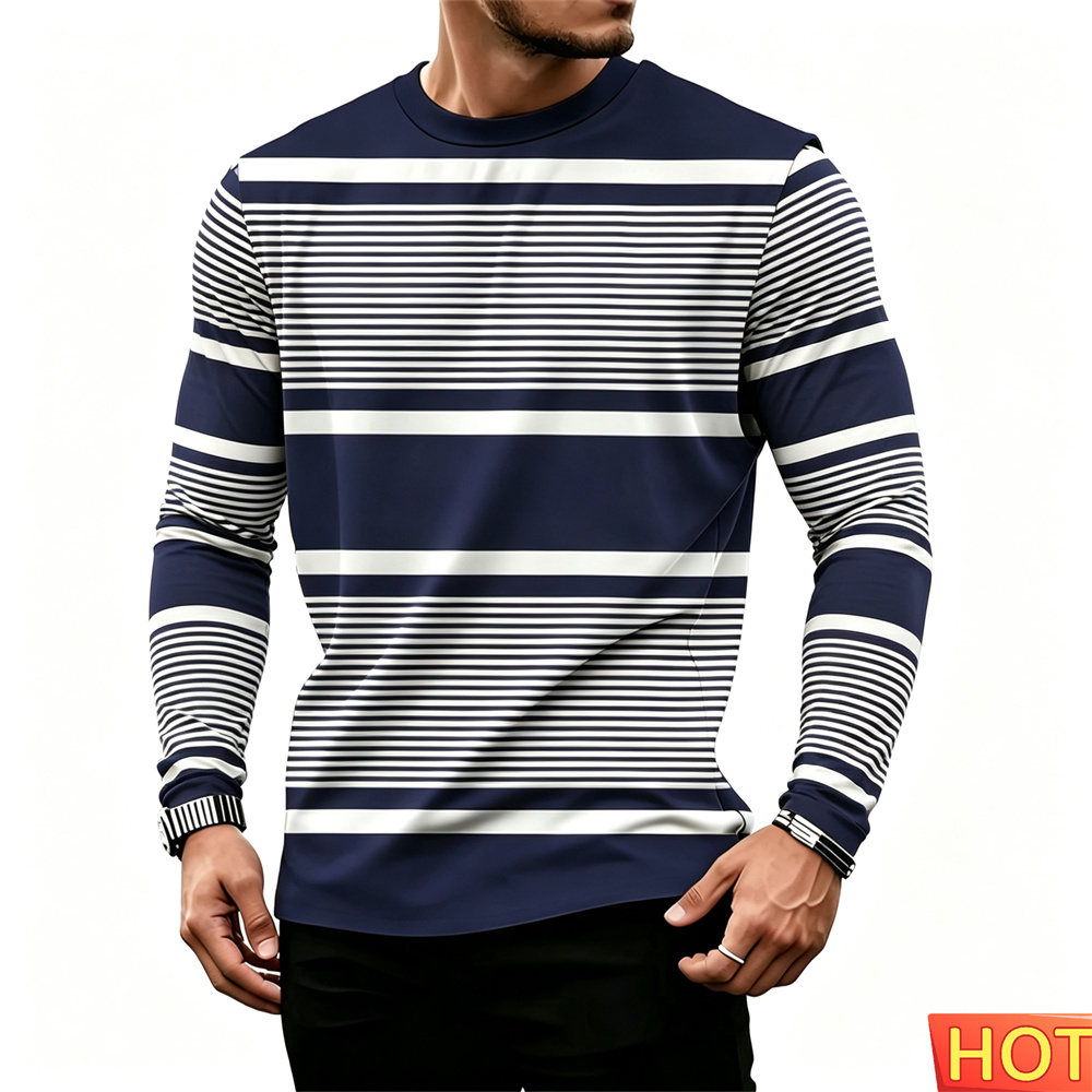 เสื้อยืดแขนยาวลายทางสำหรับผู้ช - Winter Sun Clothing บทวิจารณ์และราคา