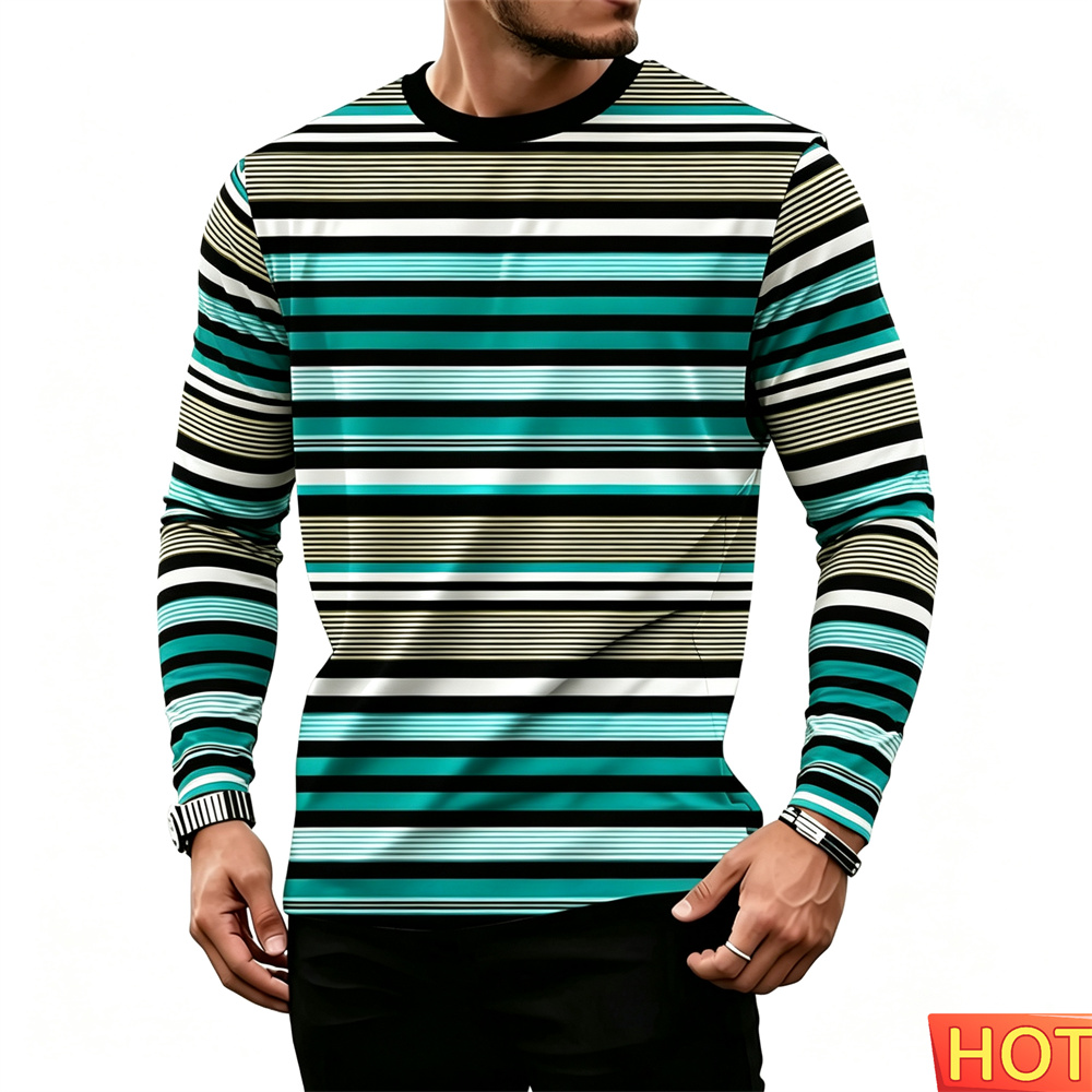 เสื้อยืดแขนยาวลายทางสำหรับผู้ช - Winter Sun Clothing บทวิจารณ์และราคา