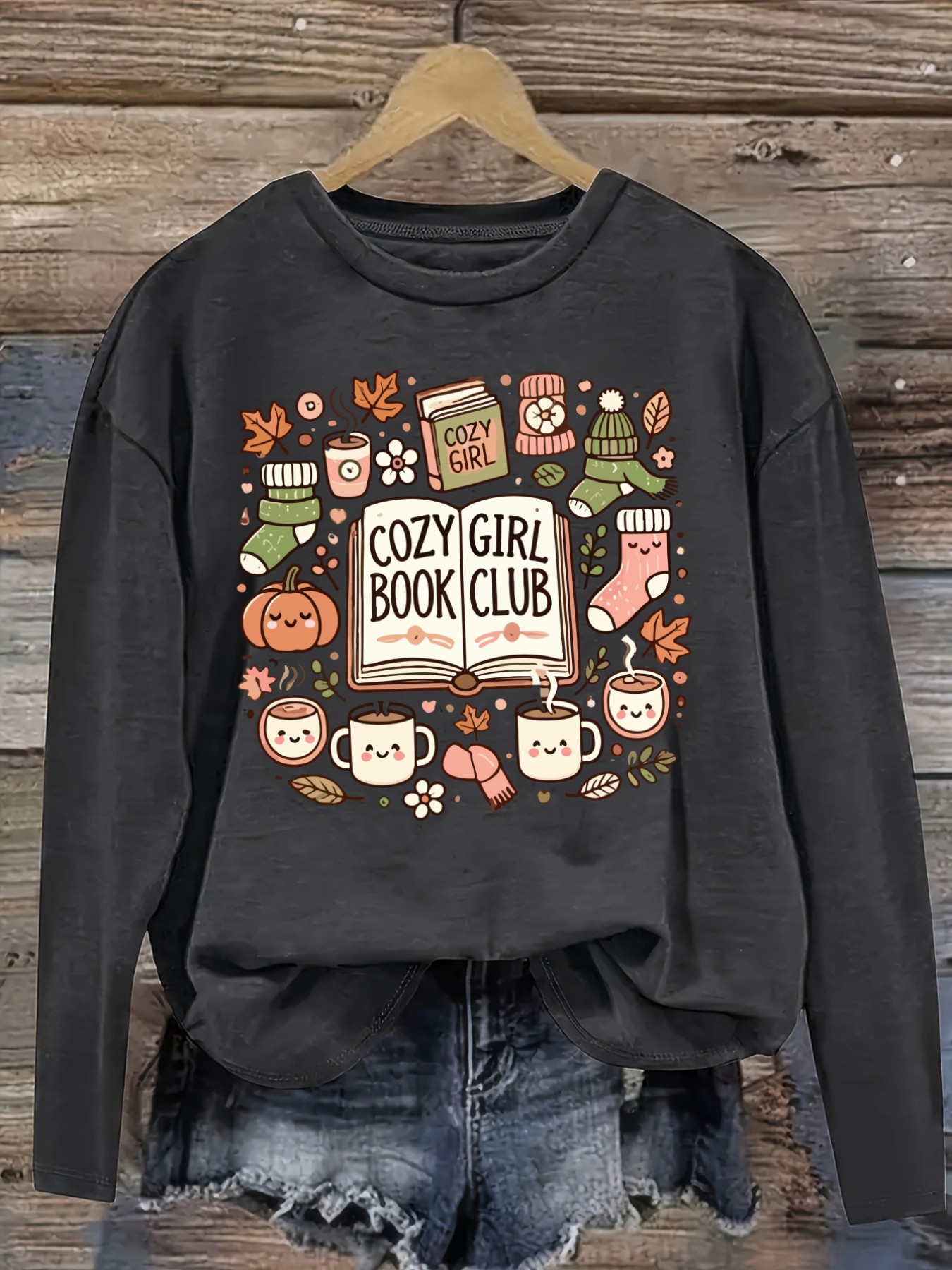 เสื้อยืดแขนยาวคอกลมลำลองสำหรับ - Winter Clothing Design บทวิจารณ์และราคา