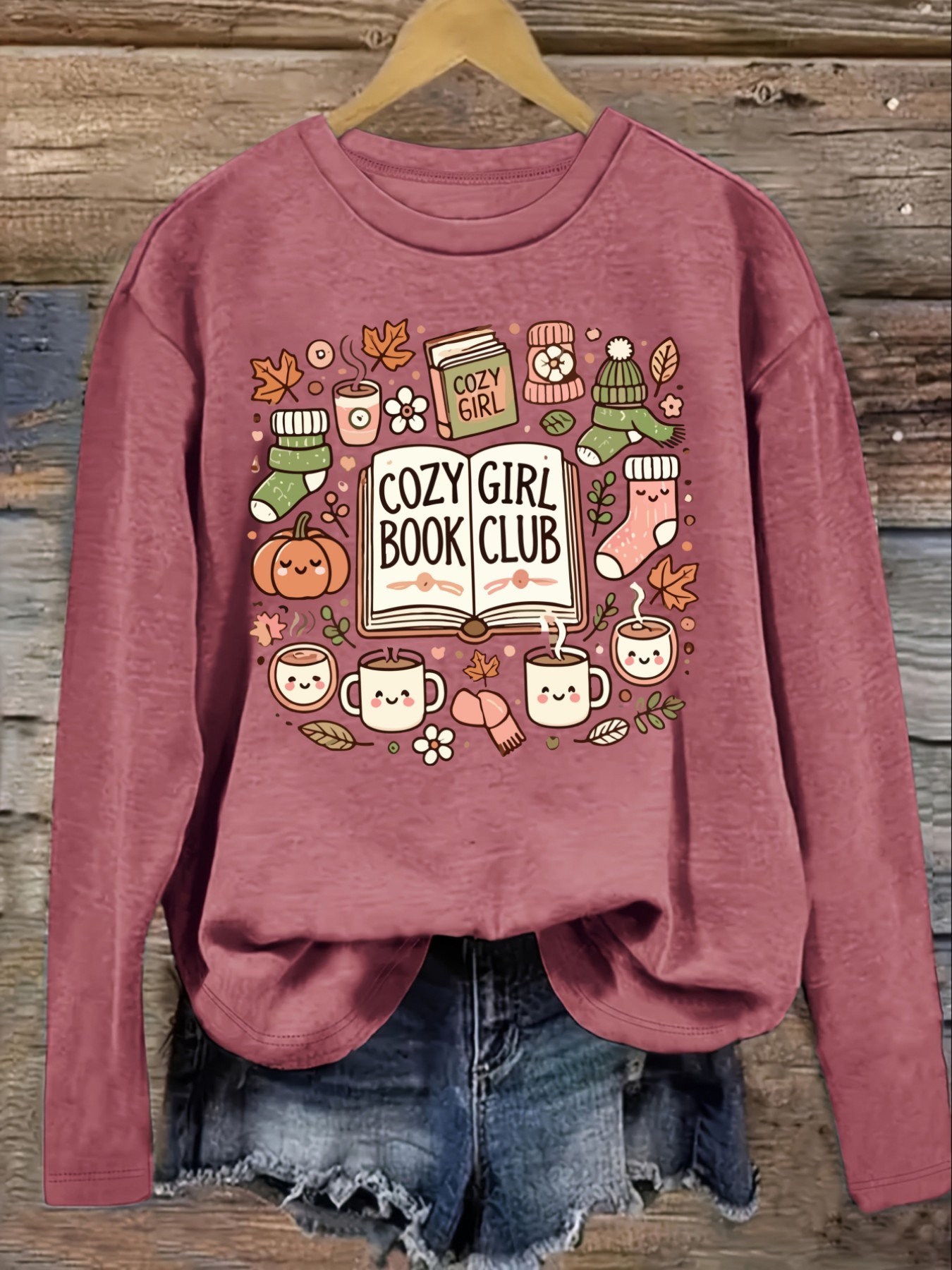 เสื้อยืดแขนยาวคอกลมลำลองสำหรับ - Winter Clothing Design บทวิจารณ์และราคา