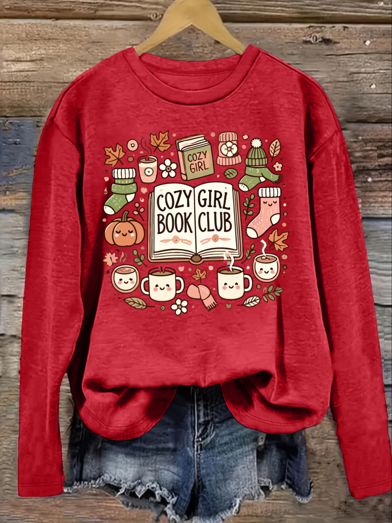 เสื้อยืดแขนยาวคอกลมลำลองสำหรับ - Winter Clothing Design บทวิจารณ์และราคา